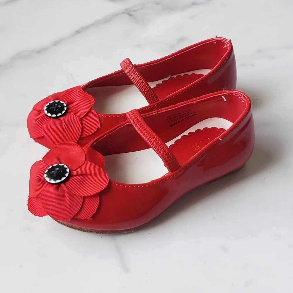 Janie and Jack Size 5 Toddler Poppy Leather Shoe
